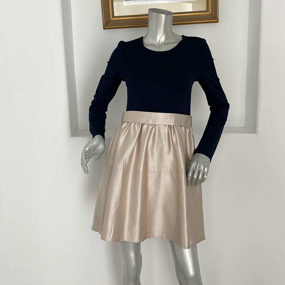 T S Three Seasons Fit And Flare 2 Tones Dress Size S